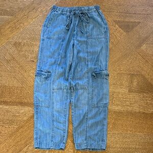 Elan Blue Cargo Women Jeans